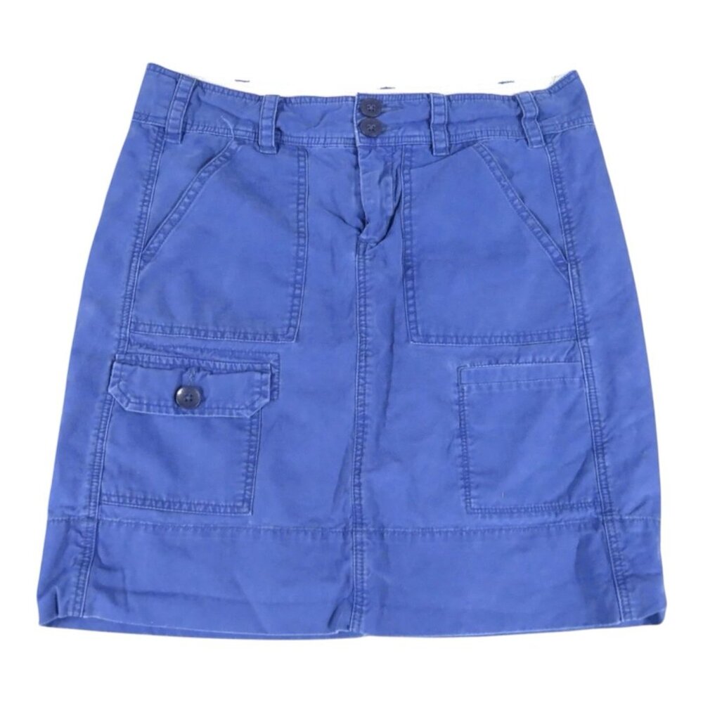 Anthropologie Paper Boy Utility Cargo Skirt Womens Size 06 Blue Cotton